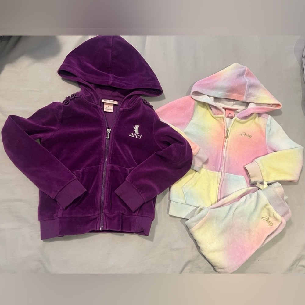 Juicy Couture velour zip-up velour Hoodie and joggers set